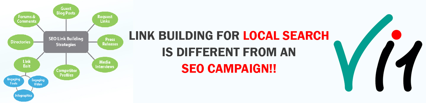 Link building for local search is different from an SEO campaign