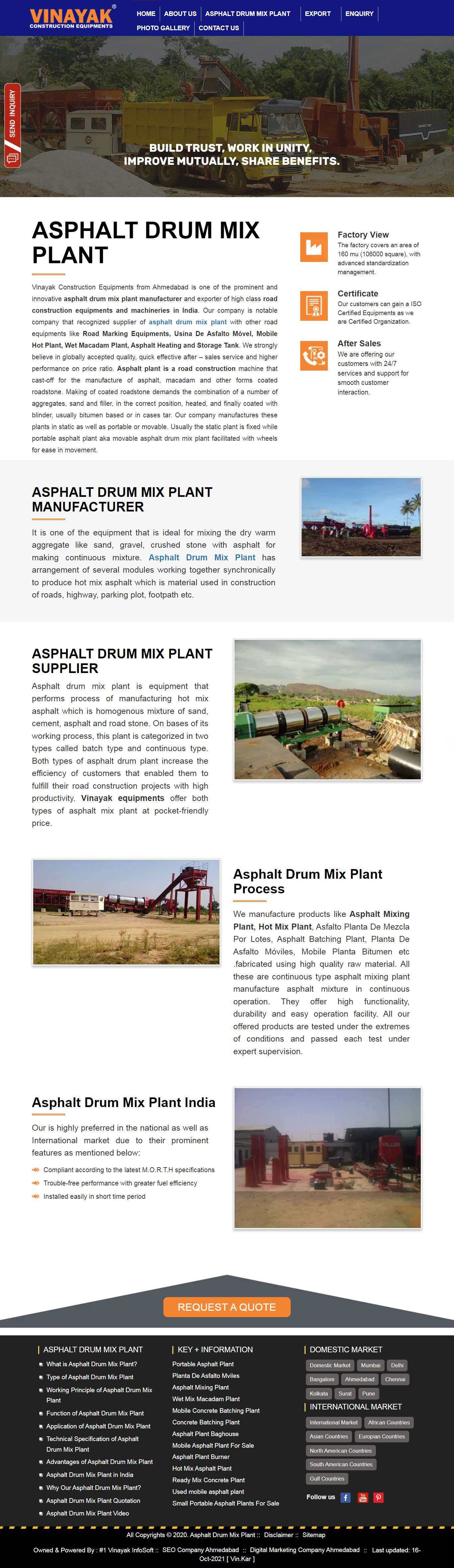 Asphalt drum mixplant