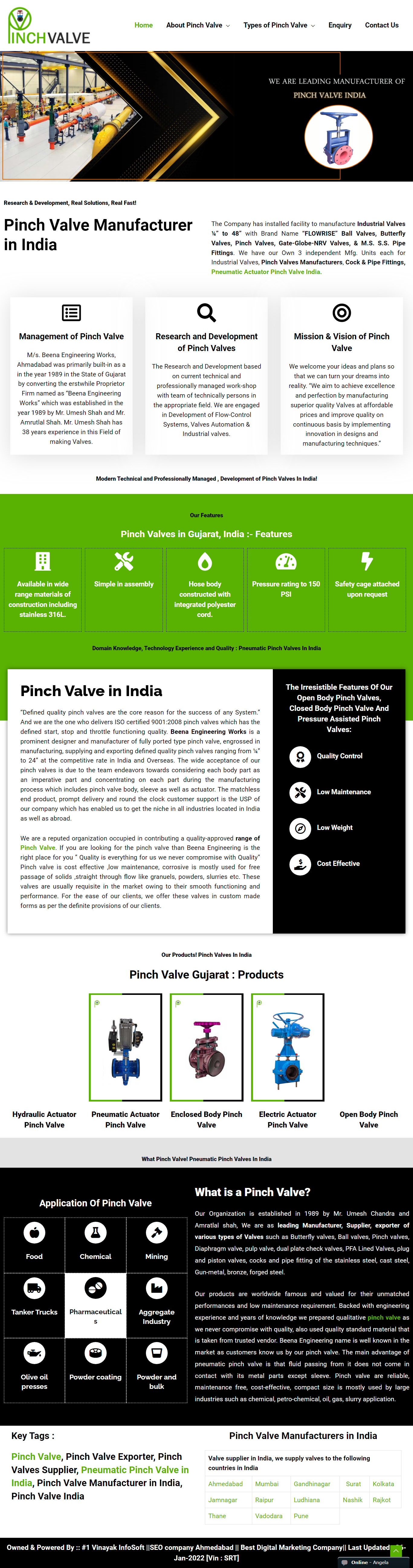 pinch valve india
