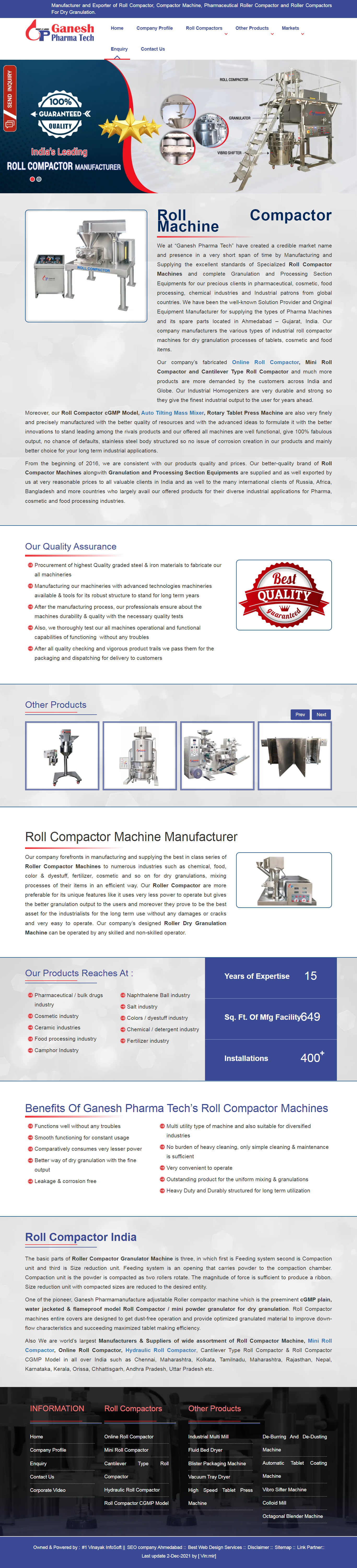 roll compactor machine